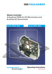 Faulhaber MCDC 3603 Series Operating Instructions Manual