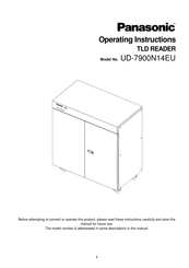 Panasonic UD-7900N14EU Operating Instructions Manual