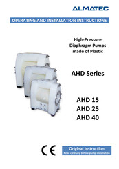 Almatec AHD Series Original Instruction