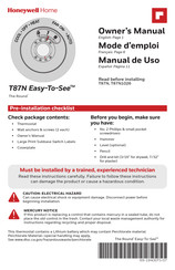 Honeywell The Round T87N1026 Easy-To-See Owner's Manual