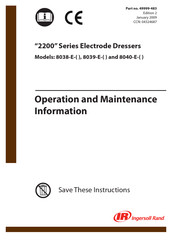Ingersoll-Rand 2200 Series Operation & Maintenance Information
