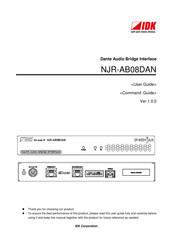IDK NJR-AB08DAN User Manual, Command Manual