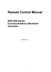 Siglent SDG Series Remote Control Manual