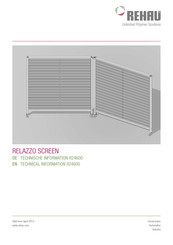 Rehau Relazzo R24600 Screen Technical Information