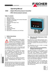 Fisher DE39 Operating Manual
