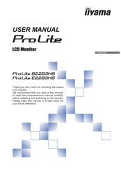 Iiyama ProLite B2283HS User Manual