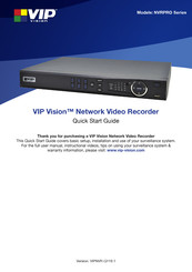 Cornick VIP Vision NVR16PRO7 Quick Start Manual