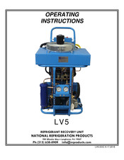 National Refrigeration Products LV5 Operating Instructions Manual