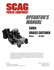 Scag Power Equipment GC-VRII Operator's Manual