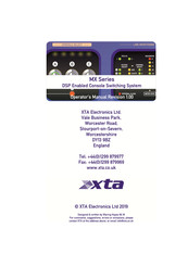 XTA MX Series Operator's Manual