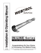 Webtrol IN-LINE Series Installation & Operating Manual