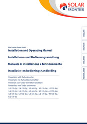 Solar Frontier PowerSet 3.6-170-1p Installation And Operating Manual