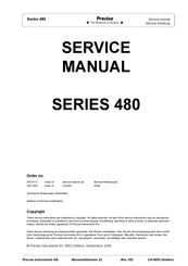 Precisa 480 Series Service Manual