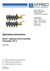 Afriso EURO-INDEX ProCalida GT 3 Operating Instructions Manual