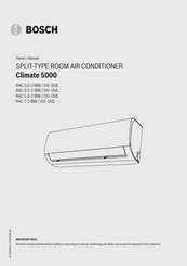 Bosch Climate 5000 Series Owner's Manual