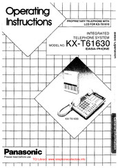 Panasonic EASA-PHONE KX-T61610 Operating Instructions Manual