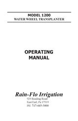 Rain-Flo Irrigation 1200 Operating Manual