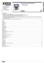 LOVATO ELECTRIC DCRG8F Instruction Manual