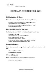 Kora Pro 3D PC Troubleshooting Manual