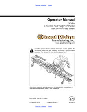 GREAT PLAINS Yield-Pro 3PYPA Operator's Manual