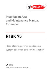 Radiant R1BK 75 Installation, Use And Maintenance Manual
