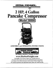 Central Pneumatic 38898 Assembly And Operating Instructions Manual