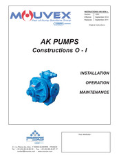 Mouvex AK Series Installation, Operation & Maintenance Instructions Manual