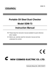 New Cosmos Electric SDM-73 Instruction Manual
