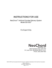 NeoChord DS1000 Instructions For Use Manual