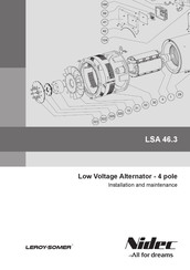 Nidec Leroy-Somer LSA 46.3 Installation And Maintenance Manual