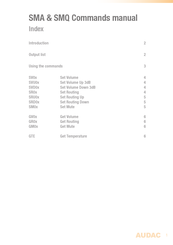 AUDAC SMA Command Manual