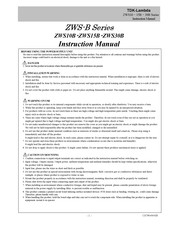 TDK-Lambda ZWS15B Instruction Manual