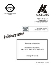 Addi-Data APCI-3100 Technical Description