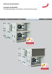 Zehnder Rittling ComfoAir XL 800 Technical Documentation Manual