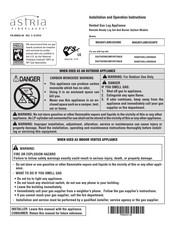 Astria Fireplaces MAGNIFLAMEOD30PE Installation And Operation Instructions Manual