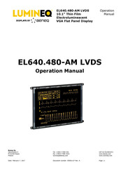 beneq Lumineq EL640.480-AM LVDS Operation Manual