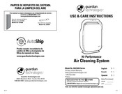 Guardian RAC9200 Series Use & Care Instructions Manual