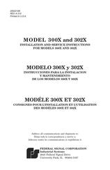 Federal Signal Corporation 302X Installation And Service Instructions Manual