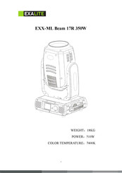 EXALite EXX-ML Beam 17R 350W Manual