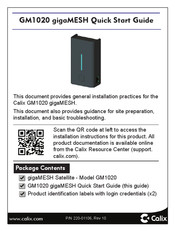 Calix GM1020 gigaMESH Quick Start Manual