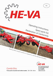 HE-VA Combi-Disc Series Operating Instructions Manual