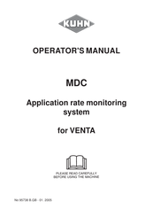 KUHN MDC Operator's Manual