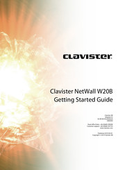 Clavister NetWall W20A Getting Started Manual