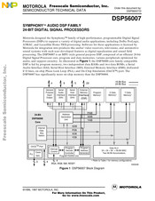 Motorola NXP SYMPHONY DSP56007 Technical Data Manual