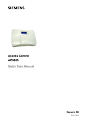 Siemens AC5200 Quick Start Manual