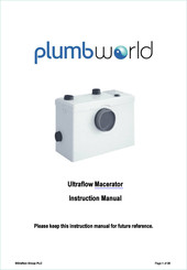 GRAFTON Plumbworld Ultraflow Macerator Instruction Manual