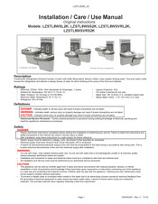 Elkay LZSTL8WSVRL2K Installation, Care & Use Manual