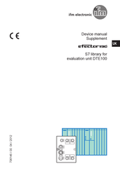 IFM Electronic efectror190 DTE100 Device Manual Supplement