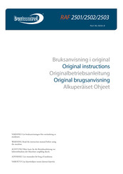 Dustcontrol RAF 2502 Original Instructions Manual