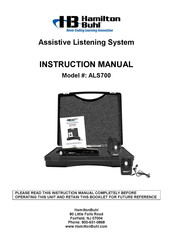 Hamilton Buhl ALS700 Instruction Manual